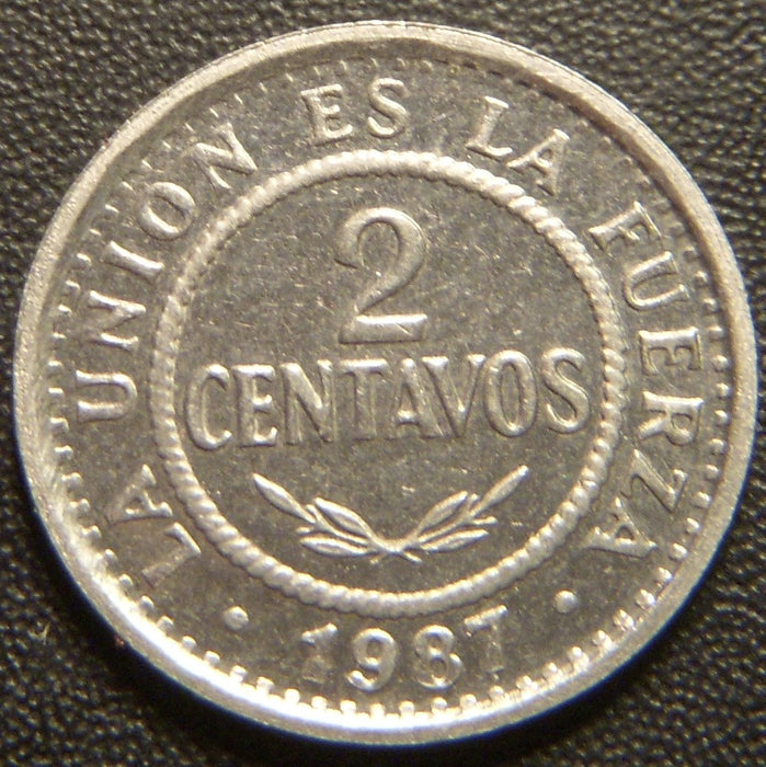 1987 2 Centavos - Bolivia
