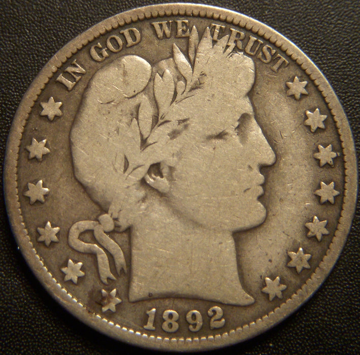 1892-O Barber Half Dollar - Very Good