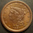 1850 Half Cent - AU+