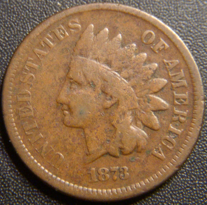 1873 Indian Head Cent - Closed 3 Good