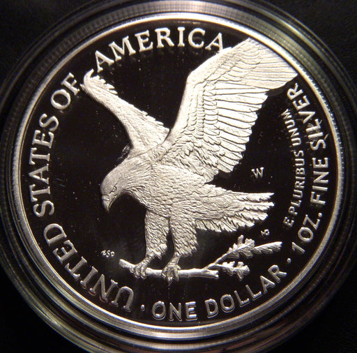 2022-W Proof Silver Eagle - Government Packaging With COA