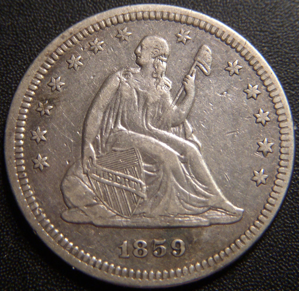 1859 Seated Quarter - Extra Fine