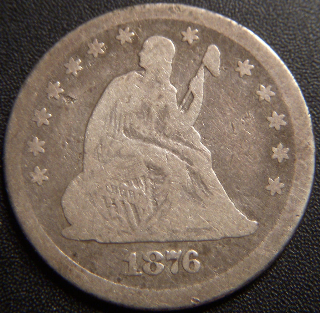 1876-CC Seated Quarter - Good