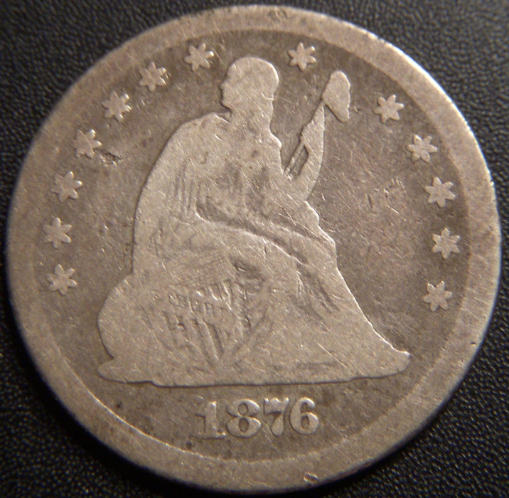 1876-CC Seated Quarter - Good