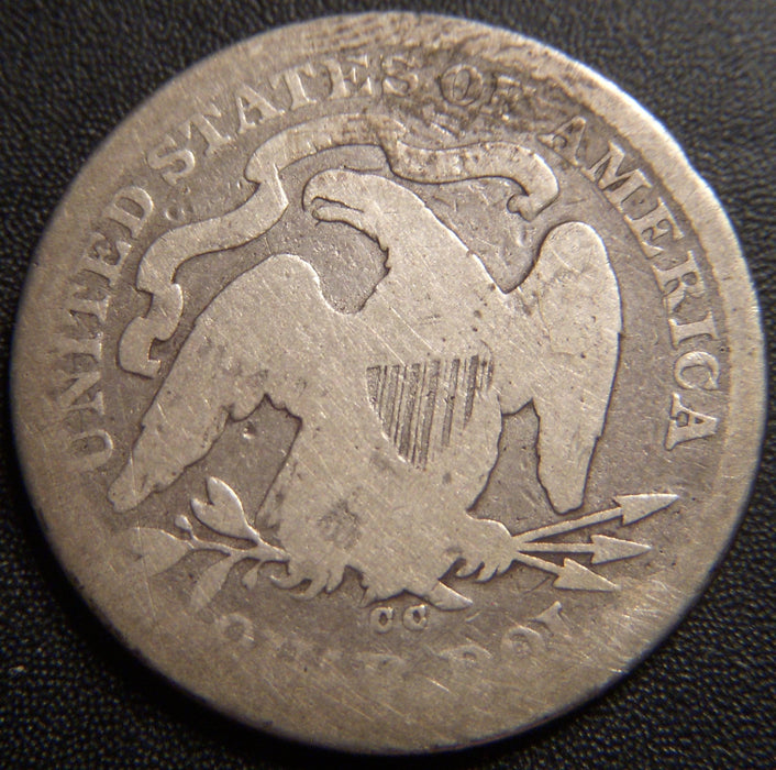 1876-CC Seated Quarter - Good