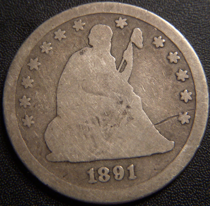 1891-S Seated Quarter - Good