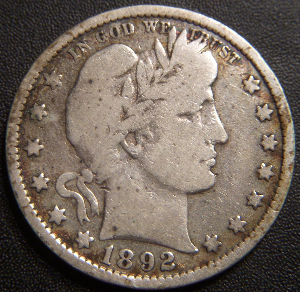 1892 Barber Quarter - Very Good