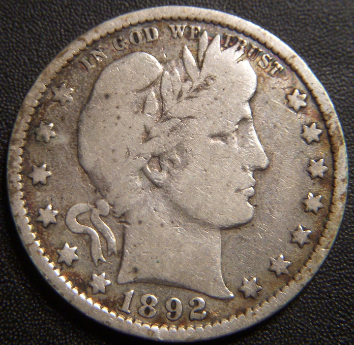 1892 Barber Quarter - Very Good