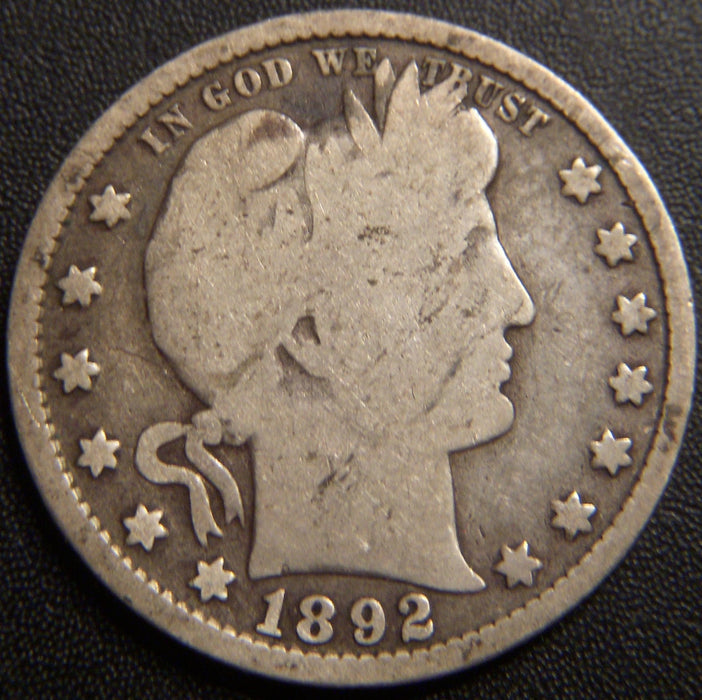 1892 Barber Quarter - Good