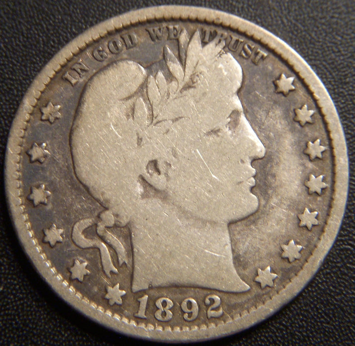 1892 Barber Quarter - Very Good