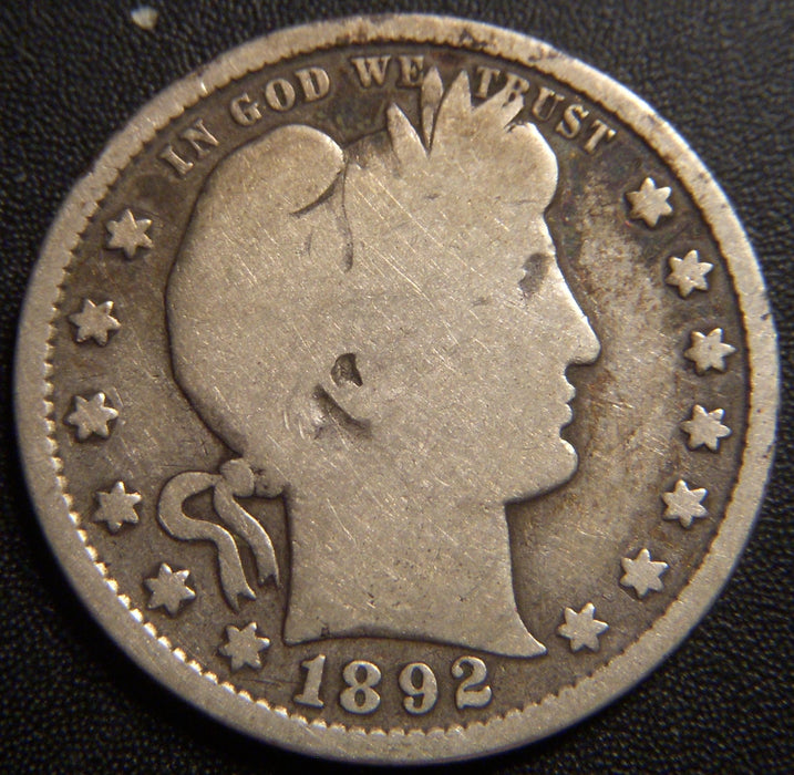 1892-S Barber Quarter - Good