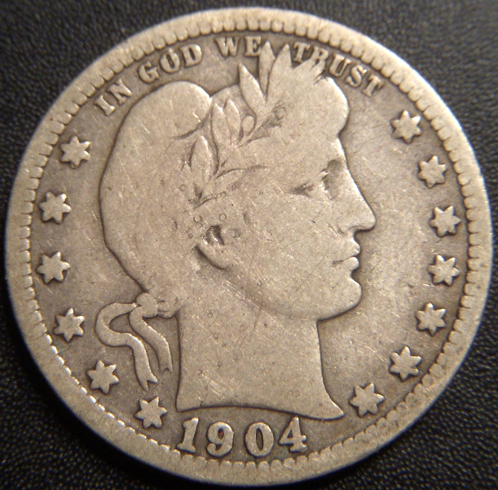 1904-O Barber Quarter - Very Good