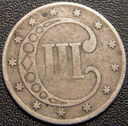 1851 Silver Three Cent - Very Good