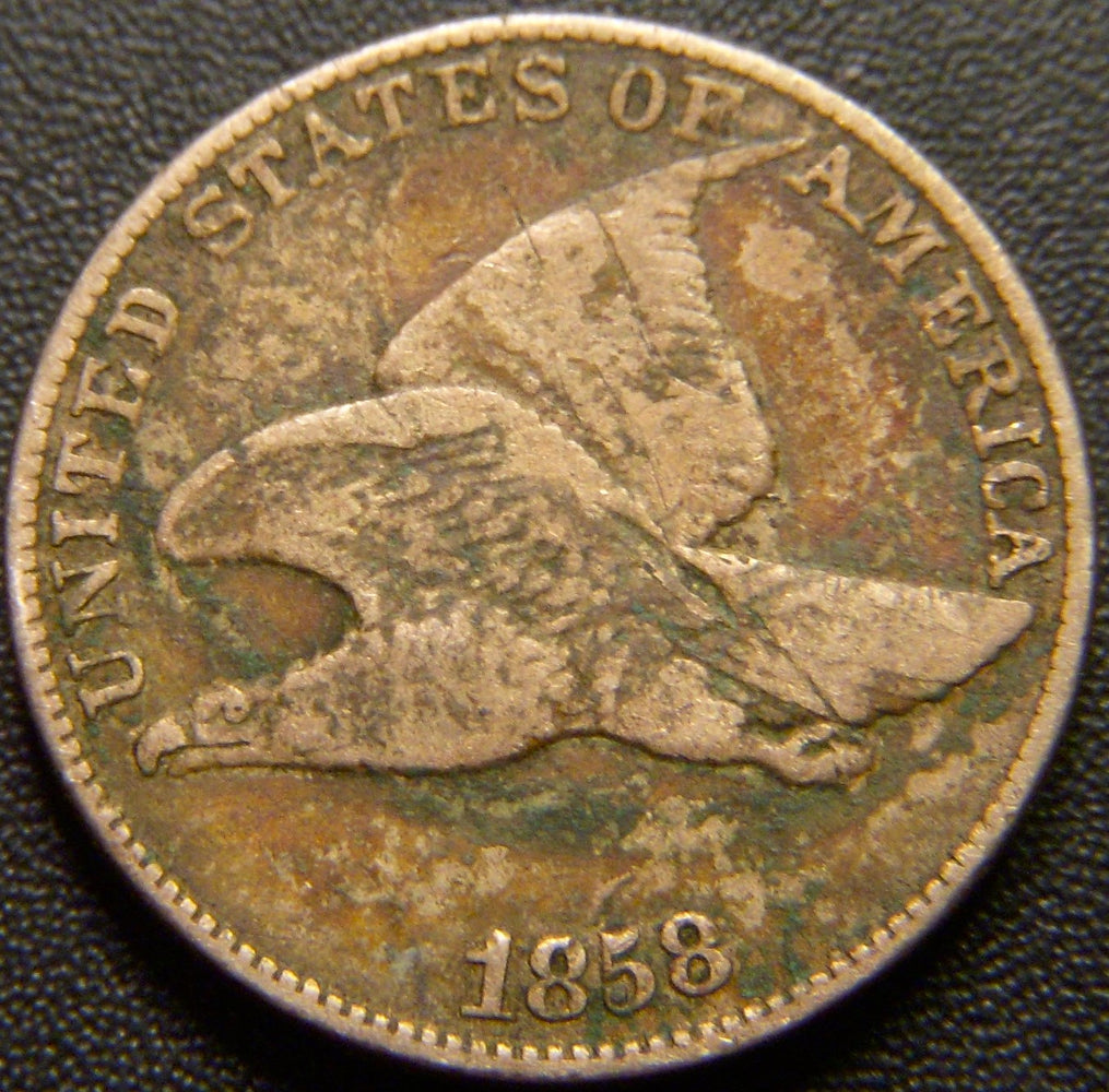 1858 Flying Eagle Cent - Large Letter Very Good