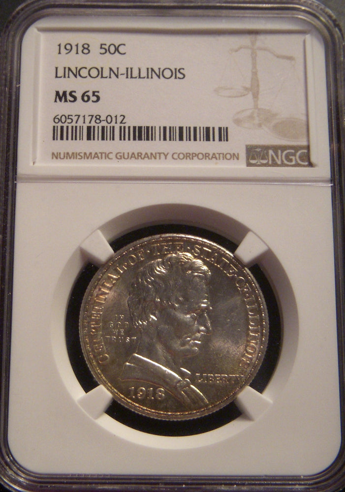 1918 Lincoln Commemorative Half Dollar - NGC MS 65