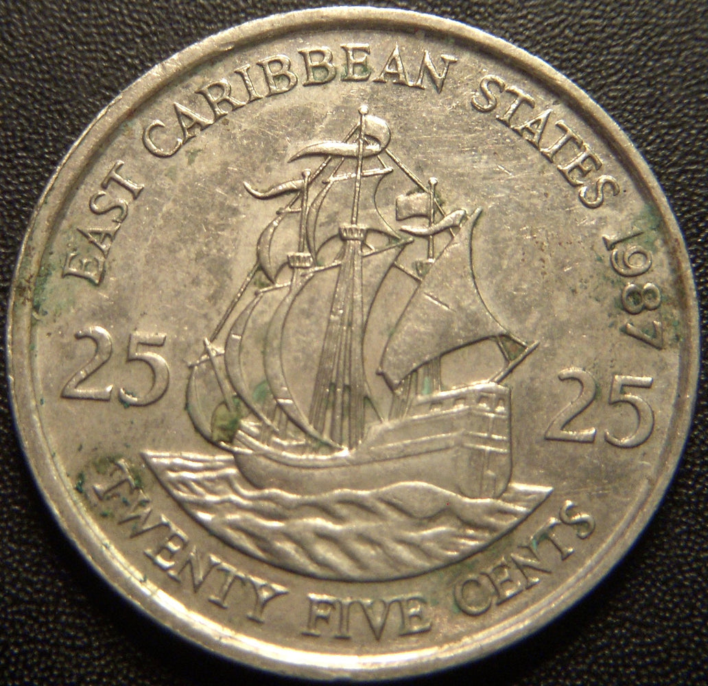 1987 25 Cents - East Caribbean States