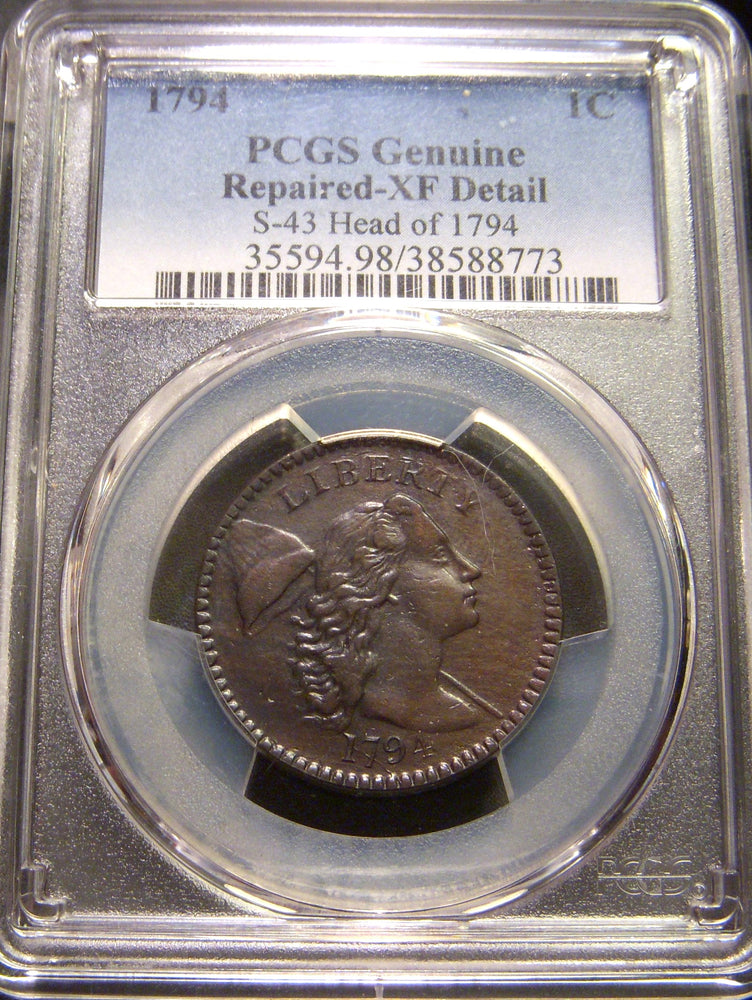 1794 Large Cent - PCGS XF Details