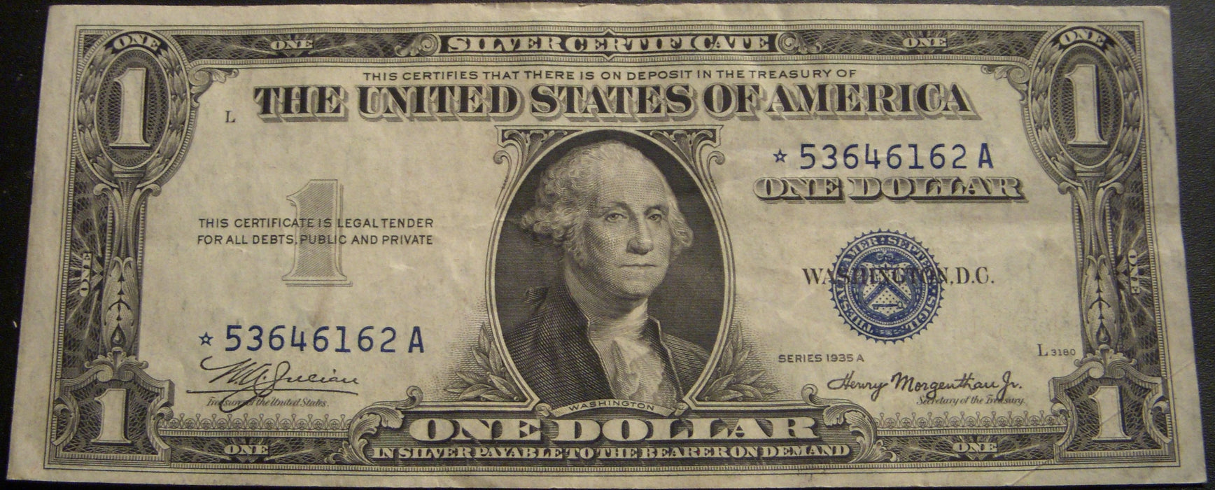 1935A $1 Silver Certificate - FR# 1608* Star Note