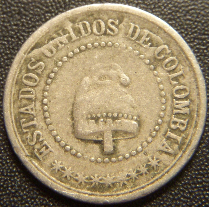 1881w 2 1/2 Centavos - Colombia