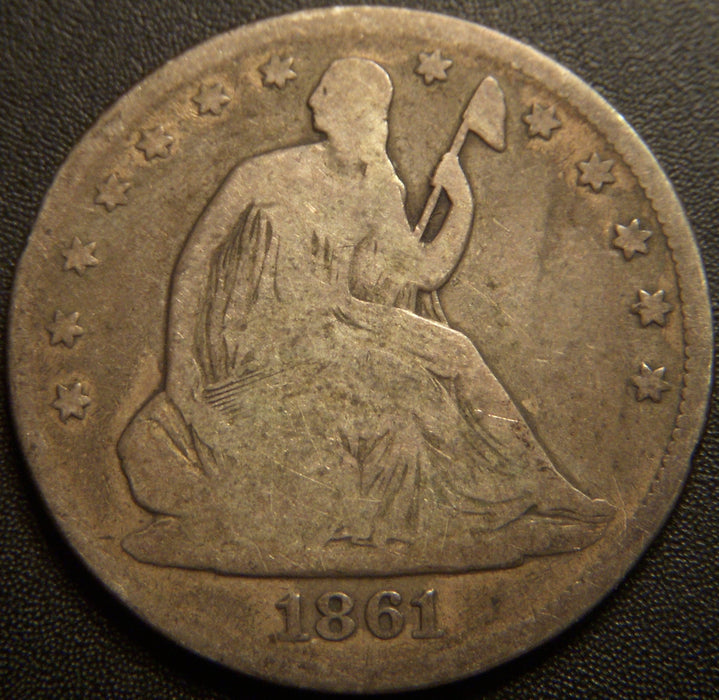 1861 Seated Half Dollar - Good