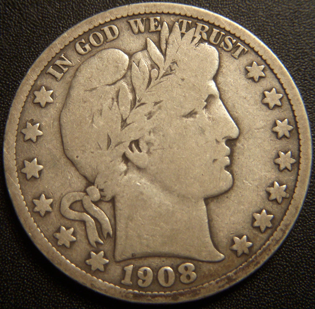 1908-S Barber Half Dollar - Very Good