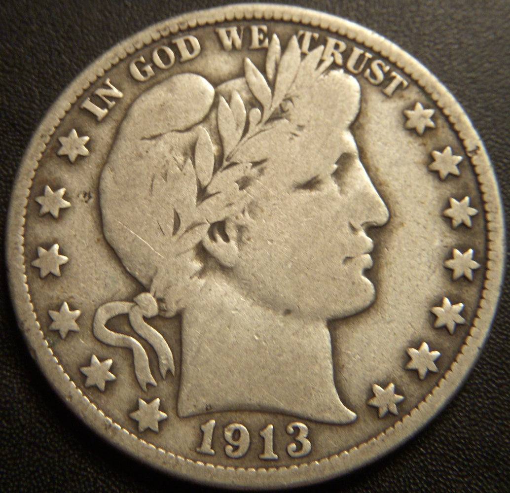 1913-D Barber Half Dollar - Very Good