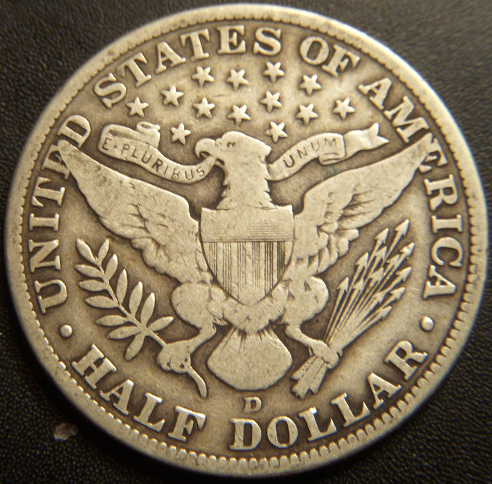 1913-D Barber Half Dollar - Very Good