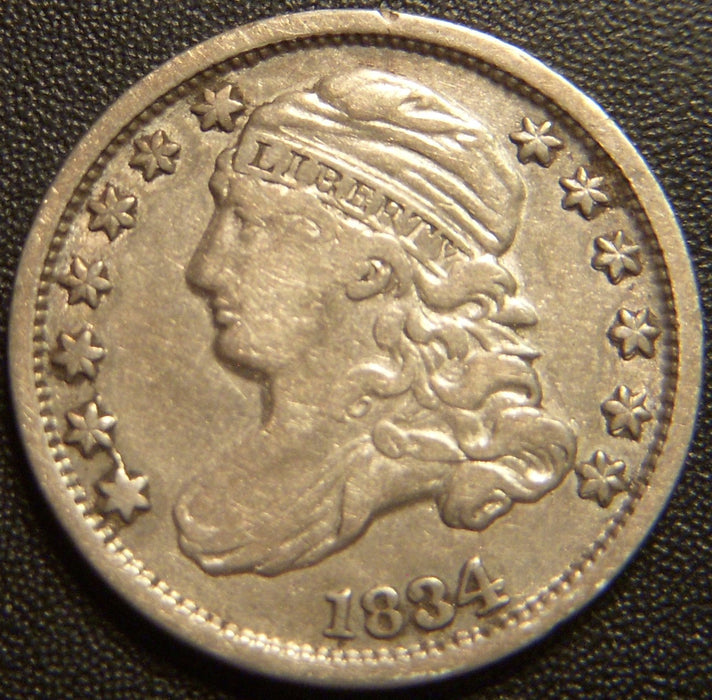 1834 Bust Dime - Large 4 Very Fine
