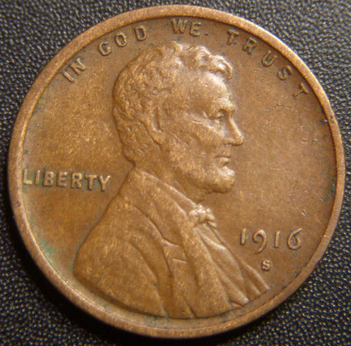 1916-S Lincoln Cent - Extra Fine