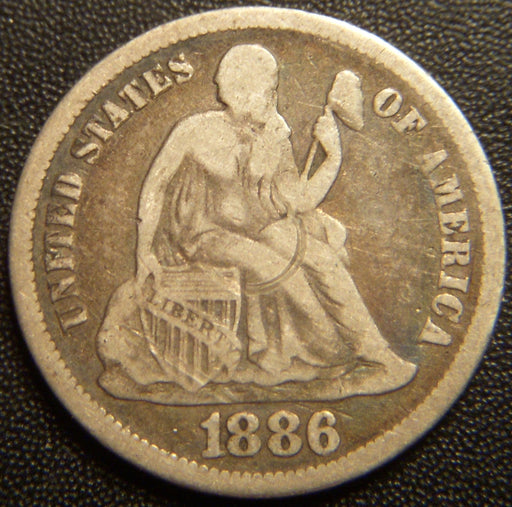 1886 Seated Dime - Fine Details