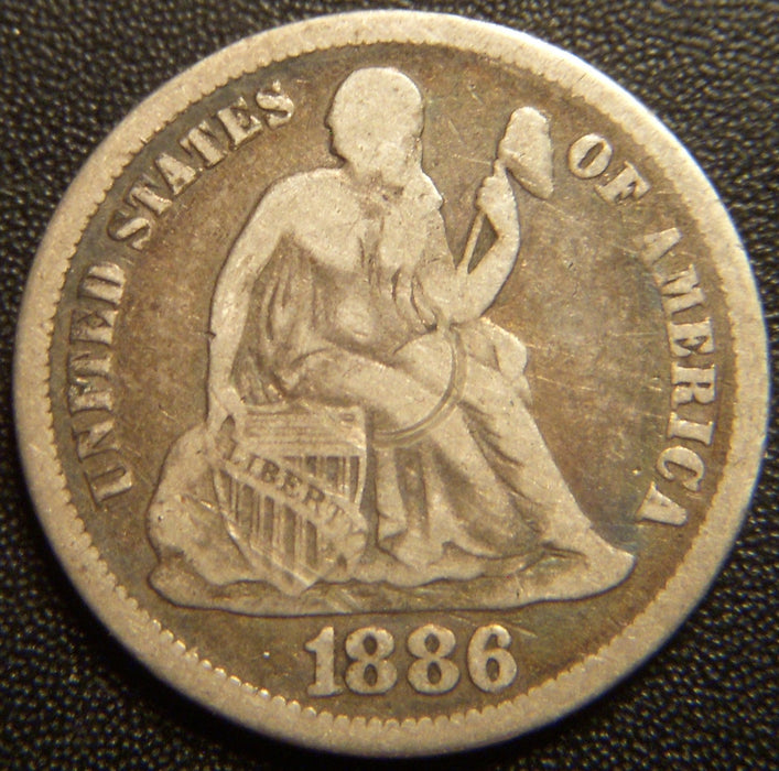 1886 Seated Dime - Fine Details