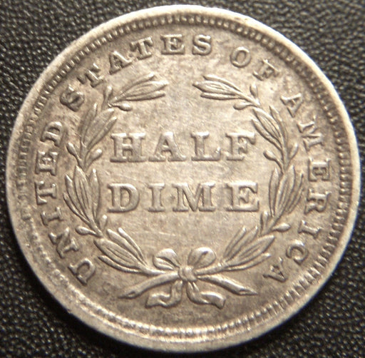1838 Seated Half Dime - Large Star No Drap AU