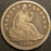 1839 Seated Half Dime - No Drap Very Good