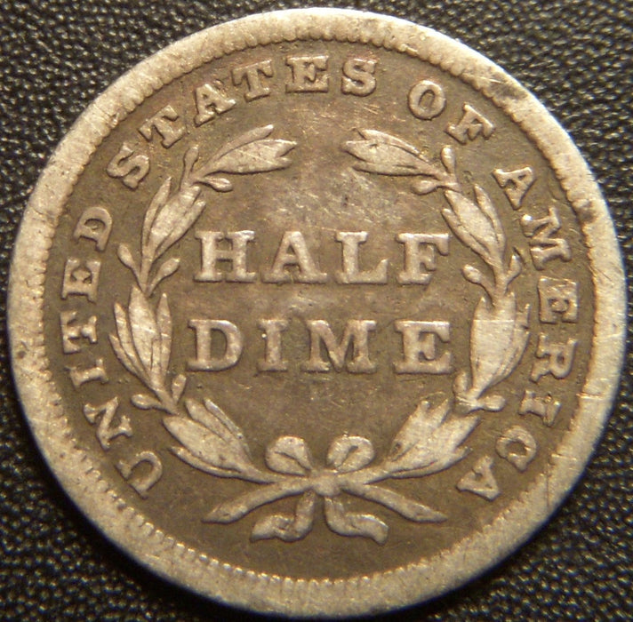 1839 Seated Half Dime - No Drap Very Good