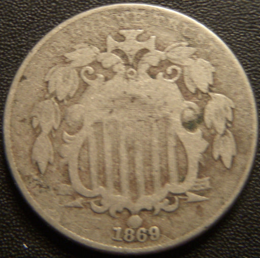 1869 Shield Nickel - Very Good