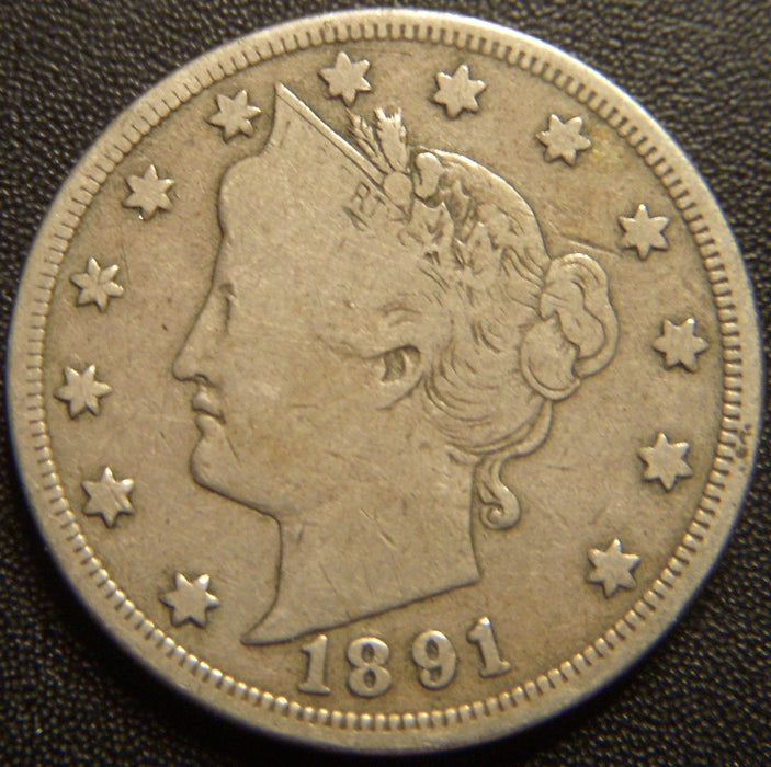 1891 Liberty Nickel - Very Good