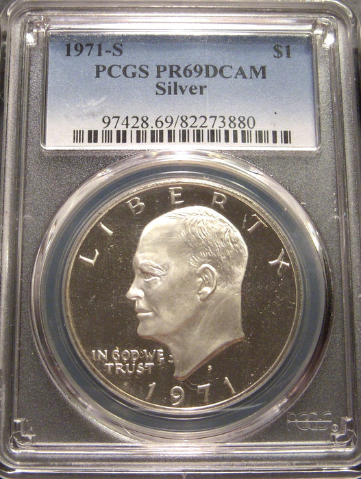 1971-S Eisenhower Dollar - PCGS PR69DCAM Silver