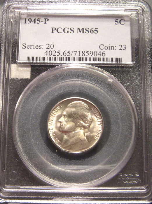 1945-P Jefferson Nickel - PCGS MS 65