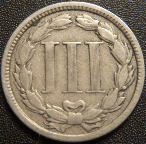 1865 Three Cent - Very Good