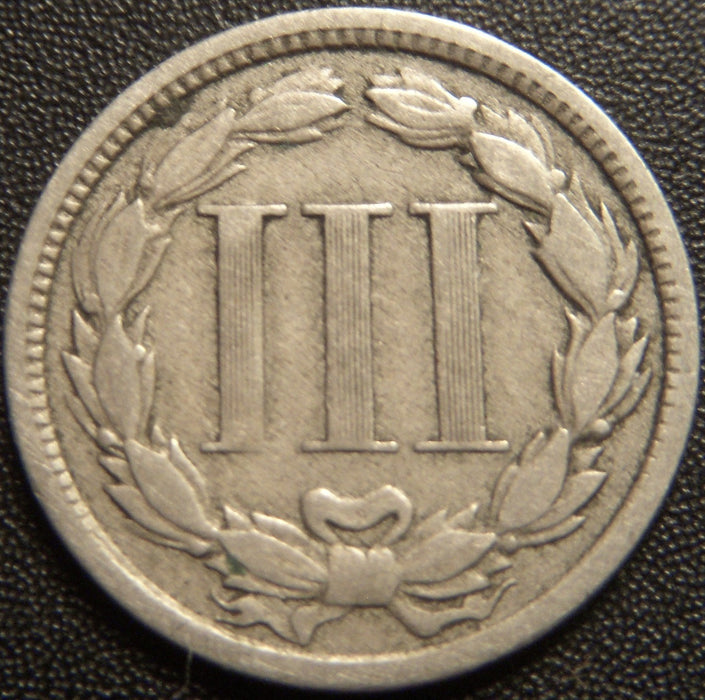 1865 Three Cent - Very Good