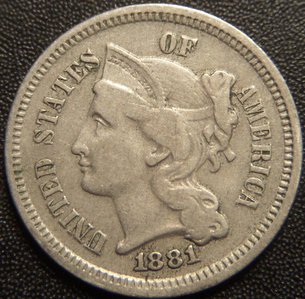 1881 Three Cent - Fine