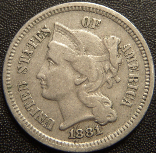 1881 Three Cent - Fine