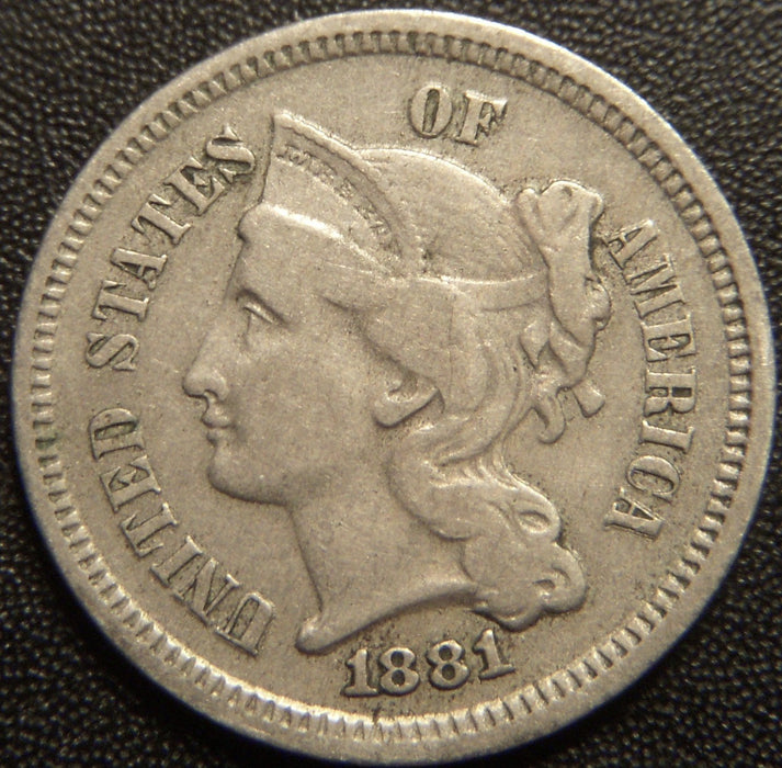1881 Three Cent - Fine