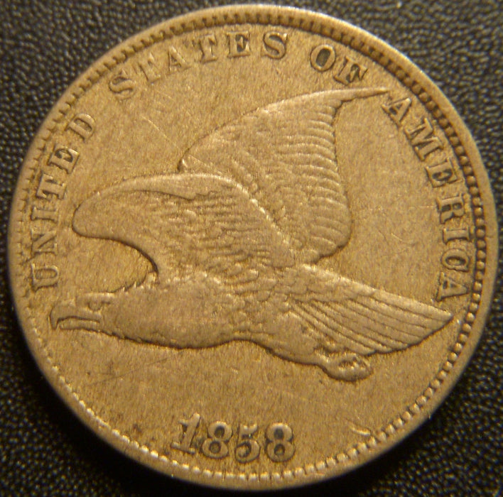 1858 Flying Eagle Cent - Small Letter Very Fine
