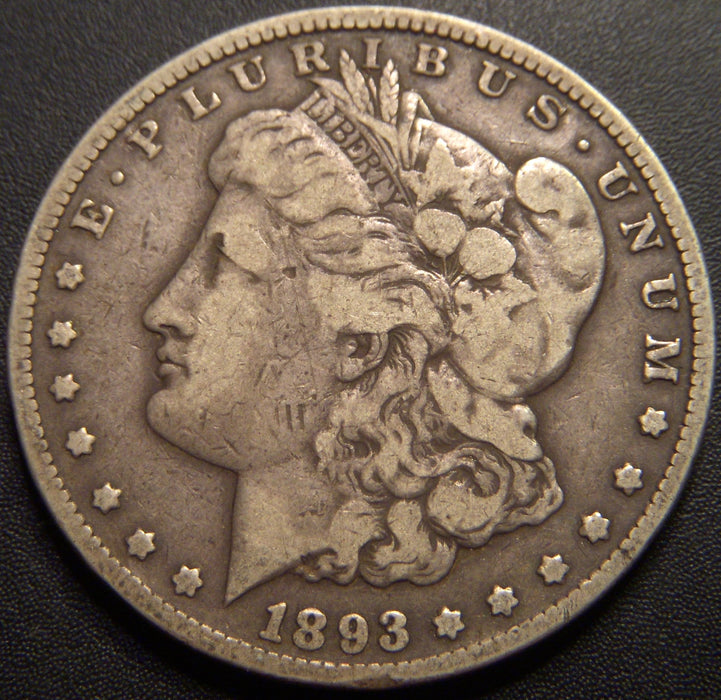 1893-CC Morgan Dollar - Very Good