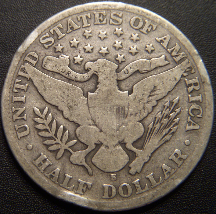 1907-S Barber Half Dollar - Good