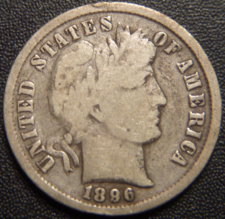 1896 Barber Dime - Very Good