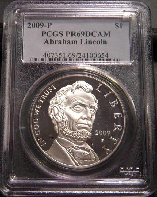 2009-P A. Lincoln Silver Dollar - PCGS PR69DCAM