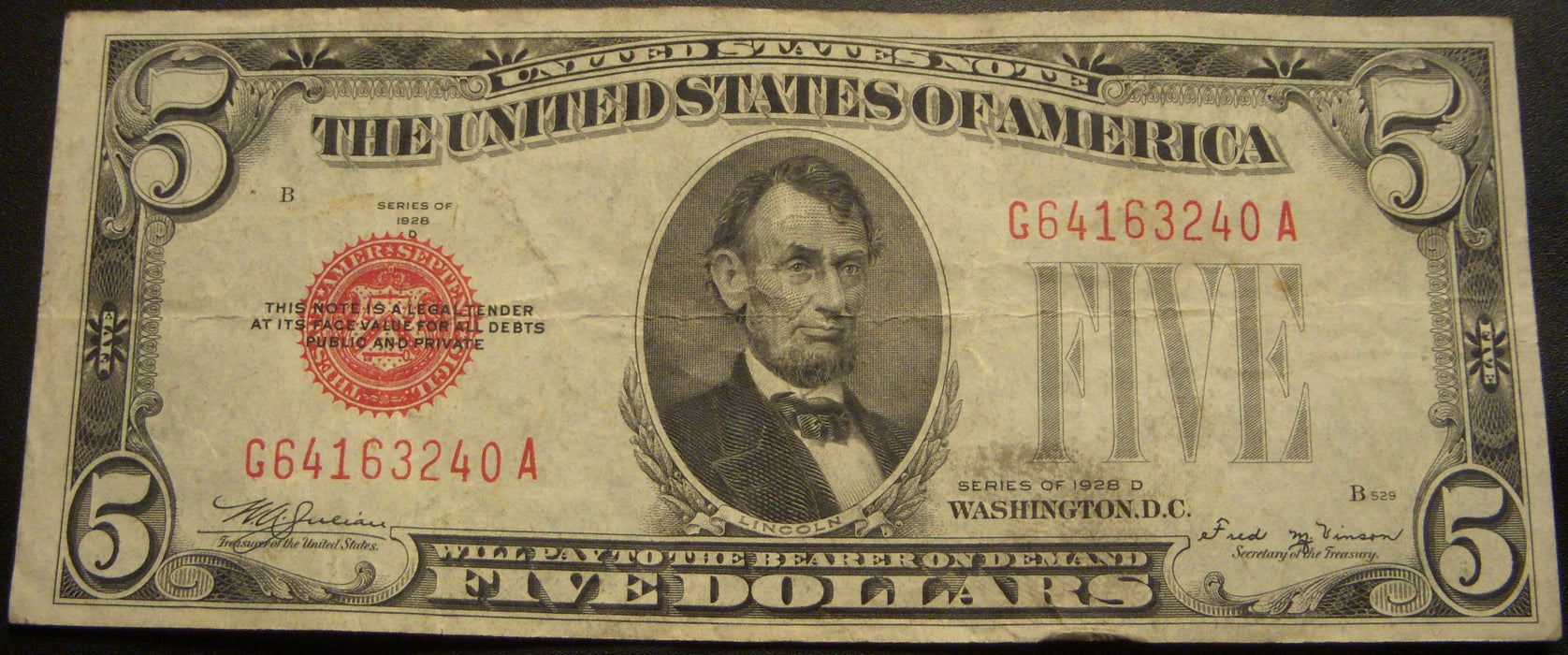 1928D $5 United States Note - FR# 1529