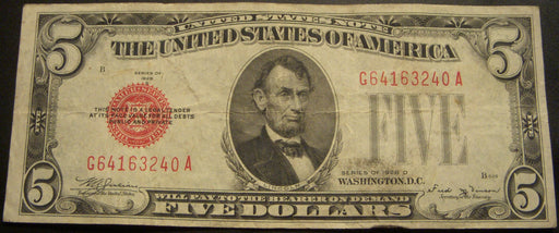 1928D $5 United States Note - FR# 1529